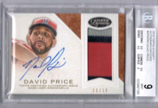 2016 Topps Dynasty David Price Patch Auto #'ed 06/10 BGS 9