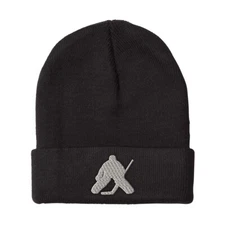 Beanies for Men Hockey Goalie B Embroidery Winter Hats Women Acrylic Skull Cap