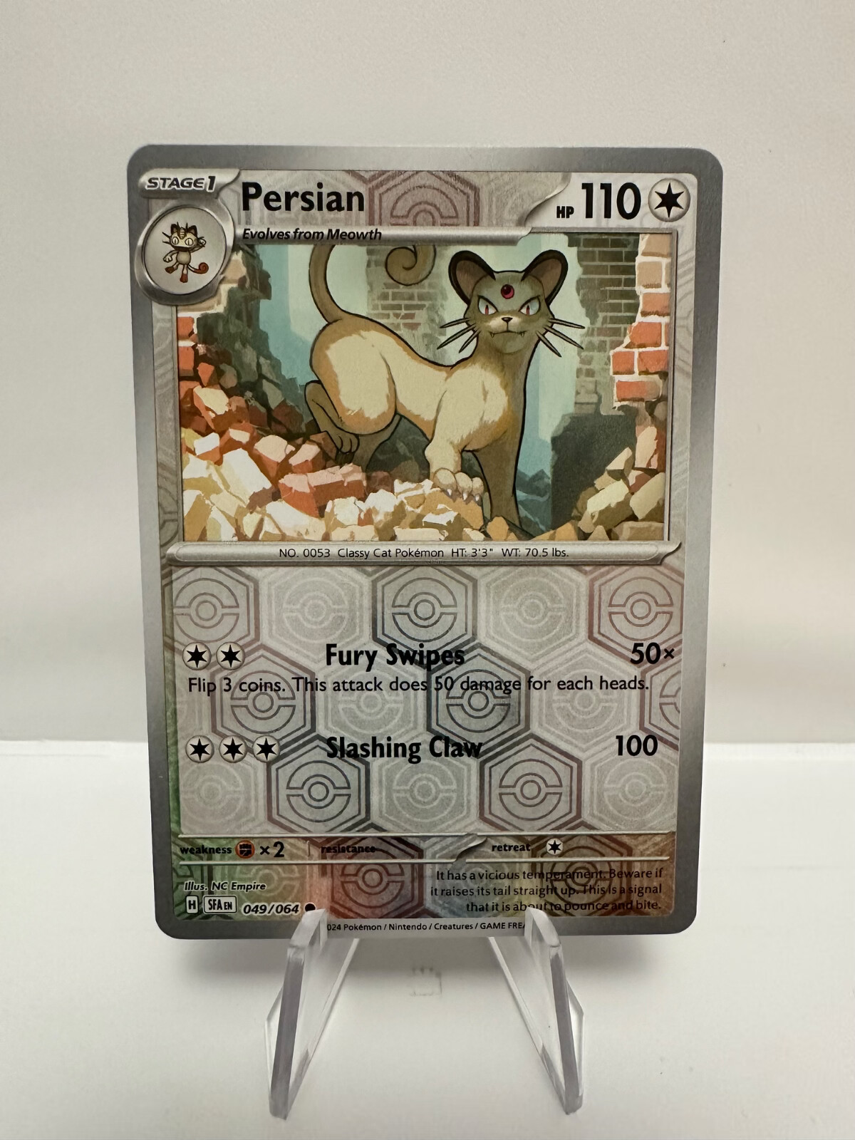 Persian 049/064 - Shrouded Fable - Pokémon TCG - Reverse Holo - NM