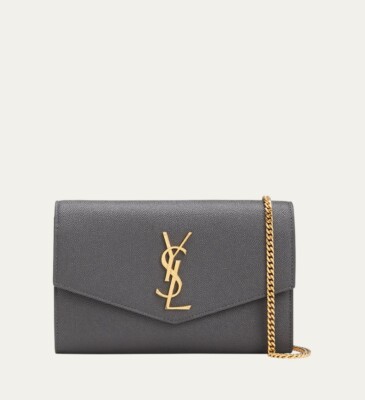 【SAINT LAURENT】UPTOWN CHAIN WALLETレザーチェーンウォレット Uptown leather wallet on chain in beige - Saint Laurent