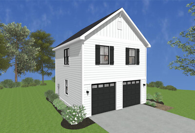 Garage Apartment (ADU) - 1 BR/1BA w/ Loft - Full House Plans, Blueprints #30010B