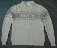 Askov Finlayson Gris 100% Lana de Cordero Crew North Jersey Tejido Suéter L