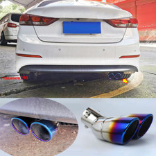 Stainless Blue Rear Exhaust Muffler Tip End Pipe For Hyundai Elantra 2017-2018