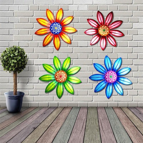 Art Aesthetic Garden Decoration Hanging Sculpture Metal Flower Fence