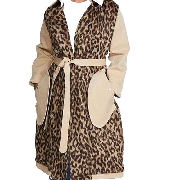 Animal Print Trench Coats for Women