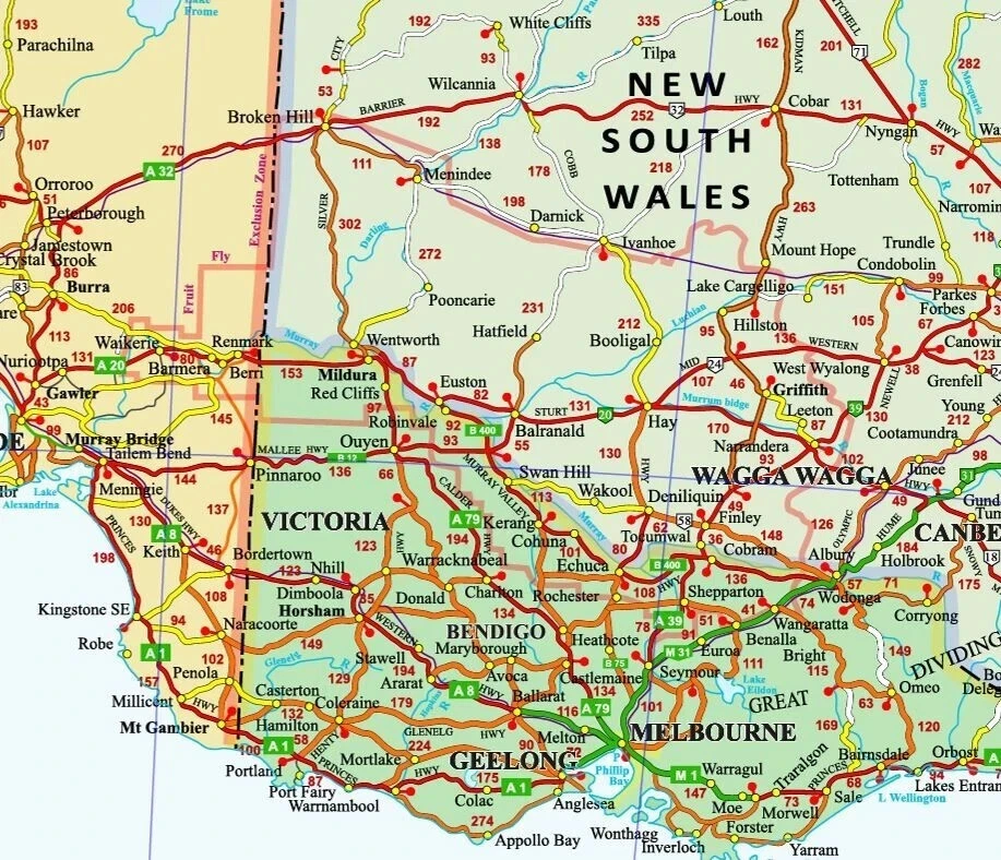 Australia Road map with details 91x61cm poster AU Australian Made - Image 4 of 4