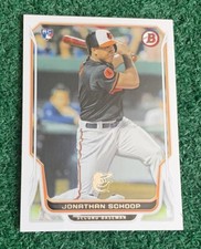 JONATHAN SCHOOP - 2014 BOWMAN ROOKIE CARD # 128 - ORIOLES - TIGERS - MLB. rookie card picture