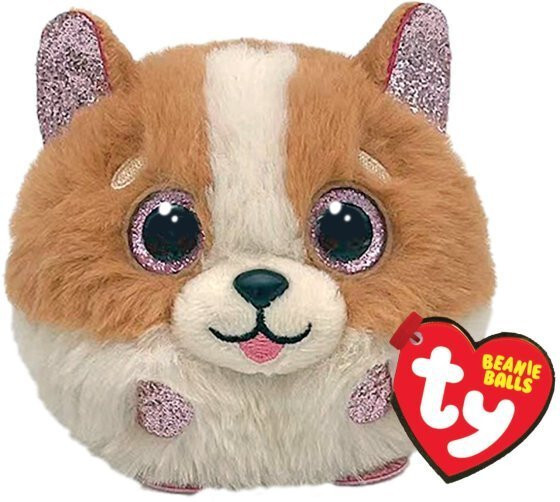 Ty Puffies (Beanie Balls) Plush - TANNER the Brown Dog (4 inch