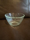 Vintage Pyrex 7401-S Clear Blue Tinted Ribbed Glass 3 cup Mixing Bowl 750ml
