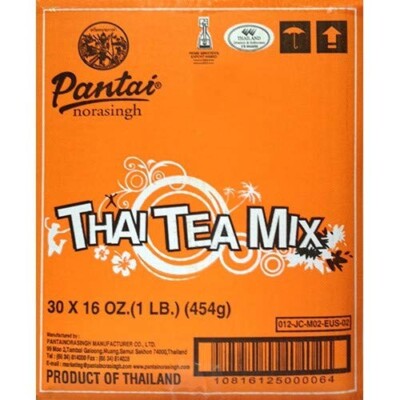Pantai Thai Tea Leaves Mix Thai Ice Tea 16 oz ( Pack of 30 )~Exp 02/01/2027