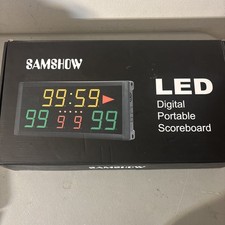 Samshow LED Electronic Scoreboard, Portable Digital Score Medium, Green red