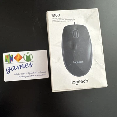 Logitech B100 USB Souris Standard avec Fil - Noir (910-003357) Neuf Scellé - Photo 1/4