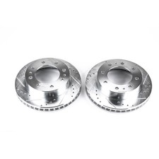 Power Stop Cross-Drilled and Slotted Brake Rotors Front