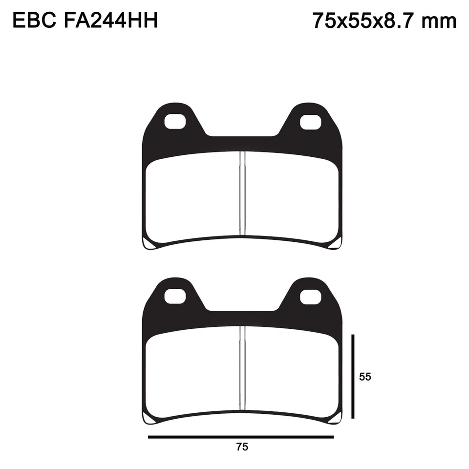 Pastillas de freno sinterizadas EBC FA244HH para BMW R nineT 14- Foto 2 de 4