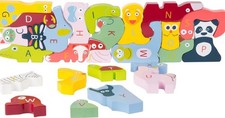 Animal Alphabet Multicolor Wooden Puzzle Educational Toy for Ages 3-7 Years