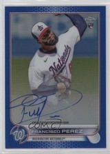 2022 Topps Chrome Rookie Blue Refractor 34/150 Francisco Perez #RA-FP Auto s7f