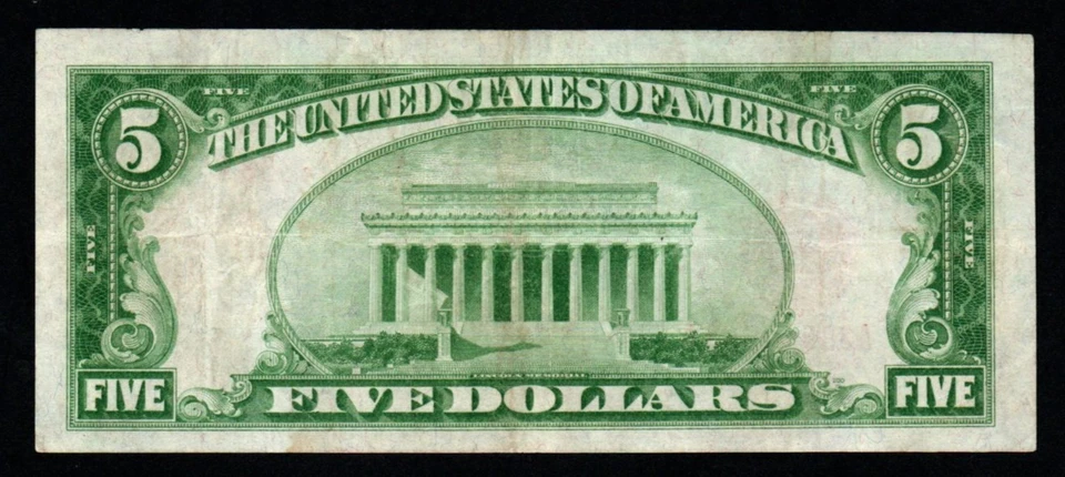 1928 $5 CRISP XF NOTA ESTADOS UNIDOS! - Imagem 2 de 2