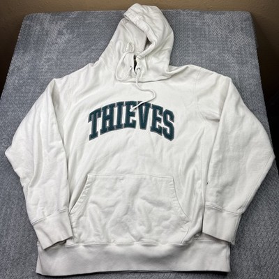 100 Thieves Alumni Collection Chenille Hoodie Off White Men's XL E Sports Gaming