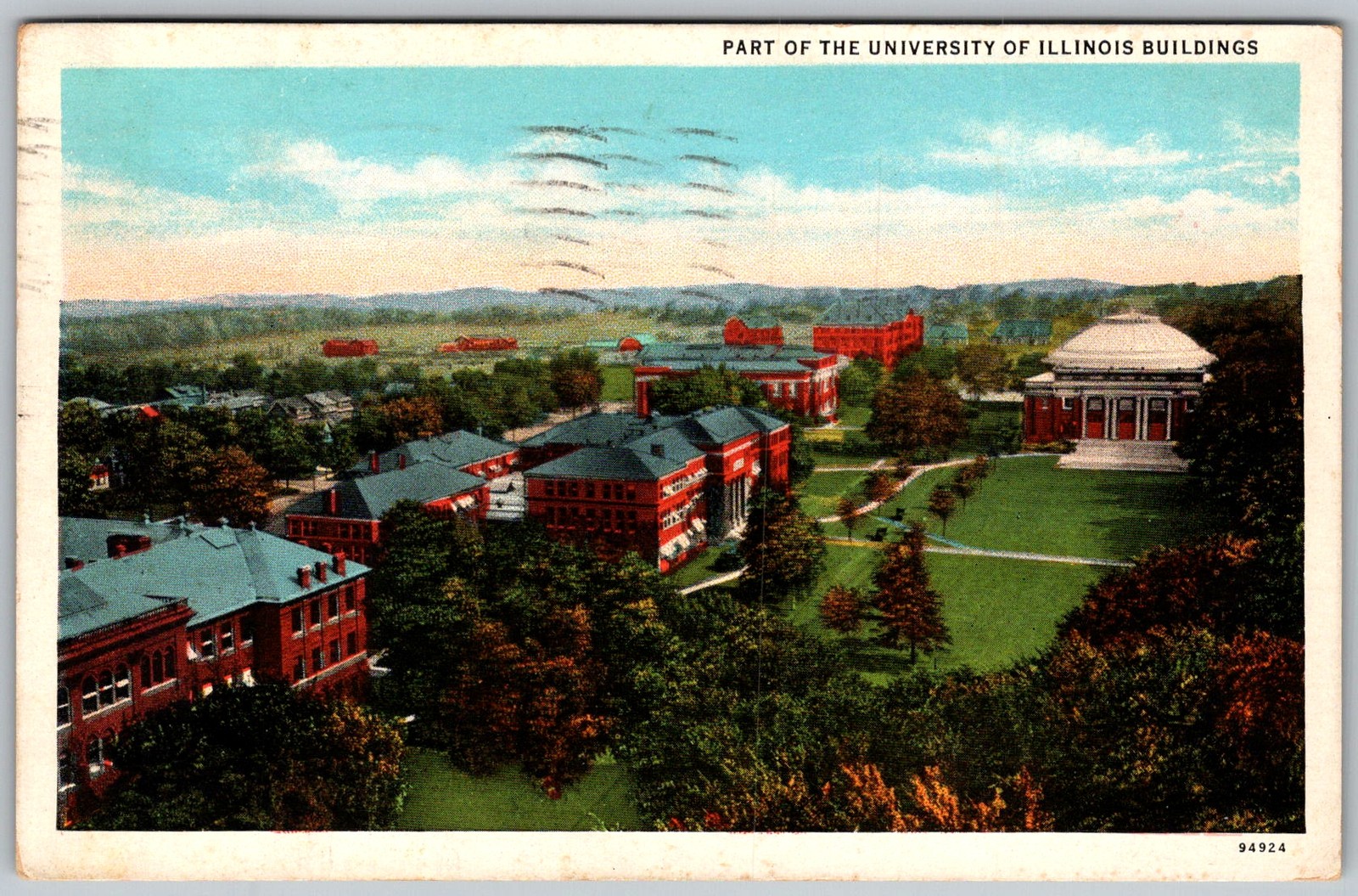 Vtg Postcard University Of Illinois Buildings Champaign, IL 1930s