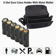 6 Slots Euro Coin Dispenser Waist Wallet - 6 Pocket Holder
