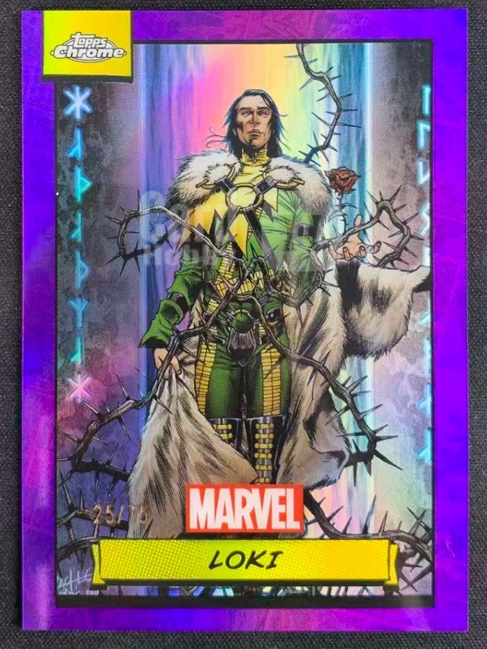 2024 Topps Chrome Marvel LOKI True Purple Refractor # /75  