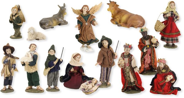 Krippenfiguren Set 15-Teilig AlpenläNdisch FüR 11 Cm Figuren Polyresin-image