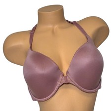 VICTORIA'S SECRET 40C Body By Victoria Smooth Lace Lightly Lined Demi Bra Mauve