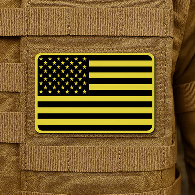 Tactical American Flag Morale Patch -  2'' X 3'' Hook & Loop Plate Carrier Patch