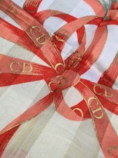 Vintage Unused Christian Dior Fabric Art Handkerchief Scarf Bandana 18.5"