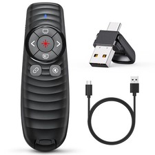Presentation Clicker Wireless Presenter Remote Clicker for 2-in-1 USB Type C ...