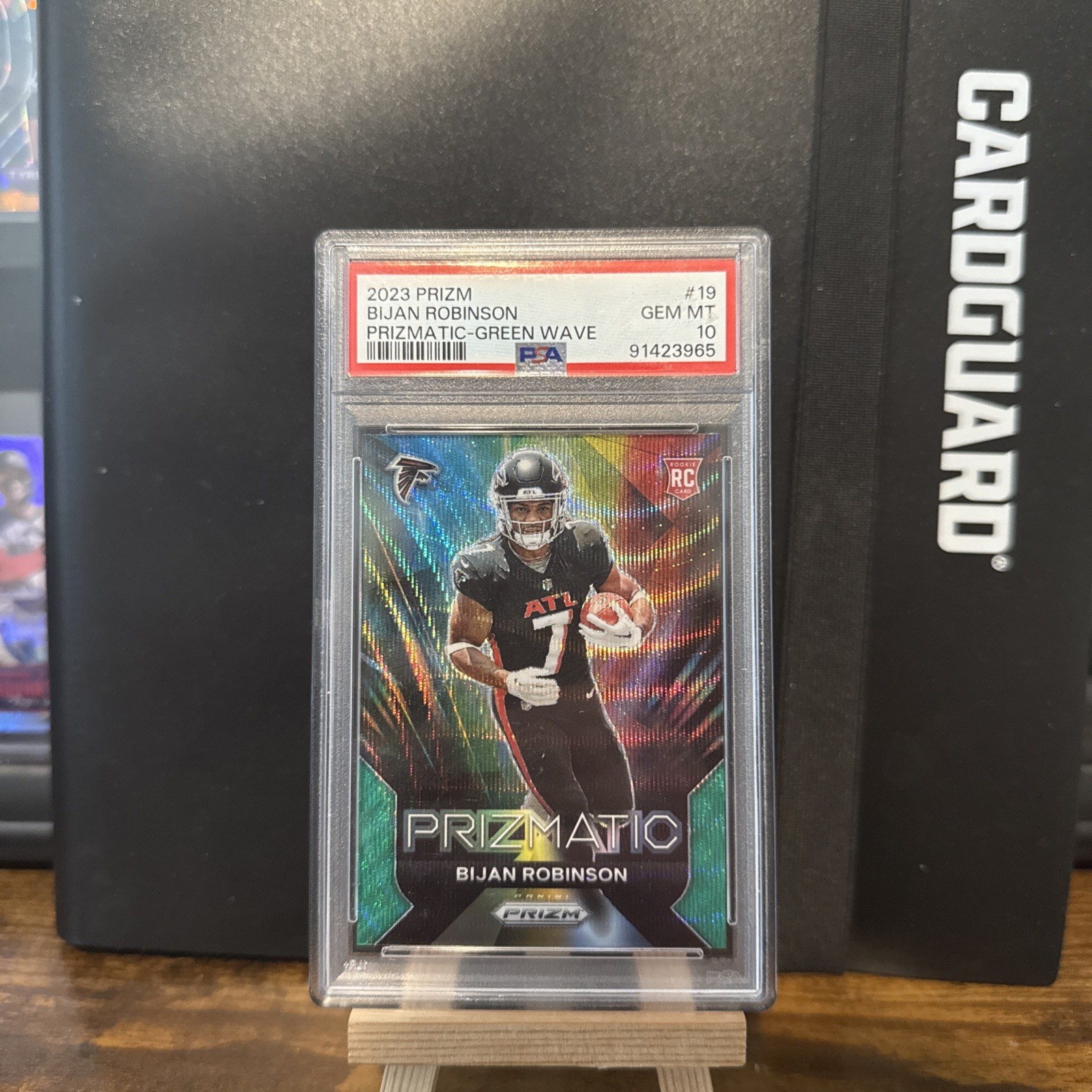 2023 Panini Prizm Bijan Robinson Prizmatic Green Wave PSA 10