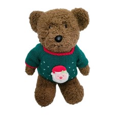 Vintage Teddy Bear Removable Holiday Sweater Plush Stuffed Animal 18" read