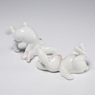 Bunny Lot Russ Rabbit Driving Carriage Fitz & Floyd Tumbling Bunnies Vintage 3pc — photo 6