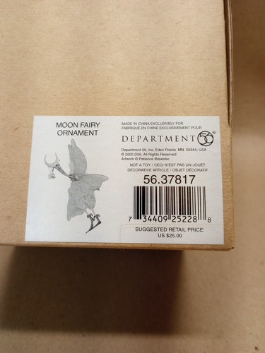 Vtg Department 56 Christmas Krinkles Moon Fairy Ornament Retired 56.37817 in Box - Picture 8 of 8