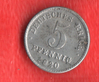 GERMANY 5 PENNIG 1920 G