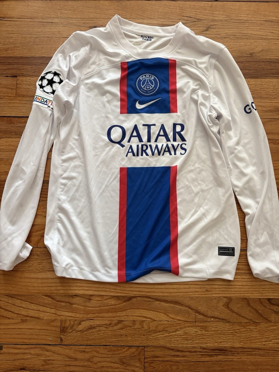 psg long sleeve jersey white
