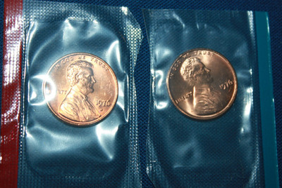 1976-PD  Lincoln Memorial Penny   Mint Cello Gem BU