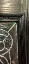 890mm 2090mm Black Upvc Bevel Cut Glass With Bright Chrome Furniture