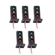 5* 1:87 Train Model Traffic Light Mini Sand Table Building Railway Scenery 5* 1:87 Train Model Traffic Light Mini Sand Table Building Railway Scenery - Image 1