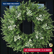 26'' Large Boxwood Wreath for Front Door Artificial Spring Wreath Boxwood Leaves