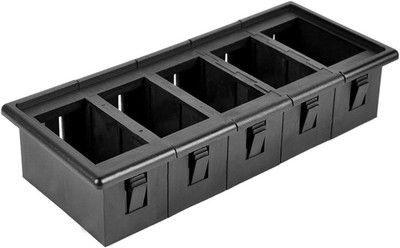 Rocker Switch Panel Switch Holder Housing Kit - Black Plastic (Pack of 5)