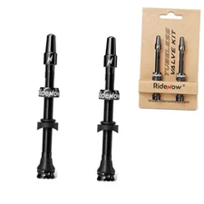 Ridenow Tubeless Valves - 45mm/65mm/85mm Presta Valve Stem for 85MM Black