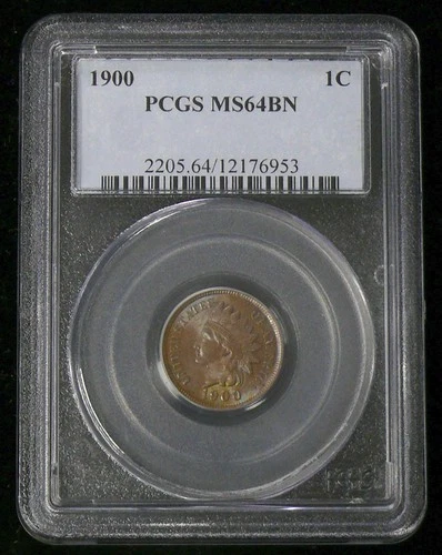 1900 MS-64 BN INDIAN HEAD CENT, PCGS GRADED COIN, SEE PICTURES