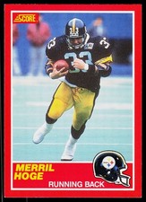 Merril Hoge, 1989 Score, #166, RC Pittsburgh Steelers