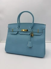 HIGH-CLASS by Claudio Budel 1971 MILANO 35 Bag in Sky Blue • Made in ITALY