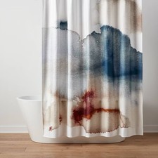 Watercolor Shower Curtain Blue