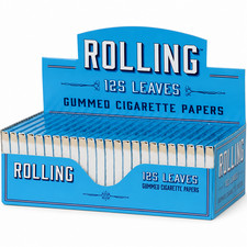 Rolling Brand Papers Box of 24 Booklets, 125 Leaves Each Gummed Cigarette Paper