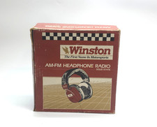 Vintage Winston Motorsports AM/FM Headphone Radio HP-10000 Tested Works Great w/