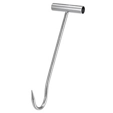 12" 300mm T-Handle Meat Boning Hook Galvanized Curved T Hooks for Butcher