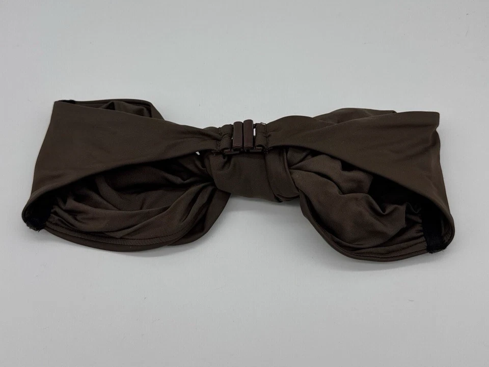 Top de bikini bandeau con nudo Nina marrón talla 6 de Asos Design para mujer NUEVO Foto 2 de 3